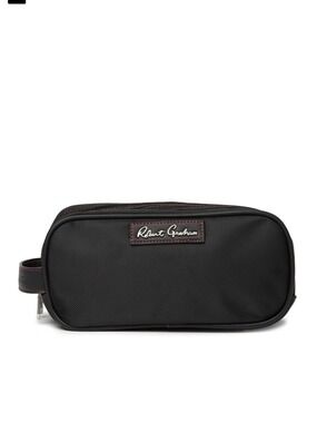Robert Graham Black Toiletry Dopp Kit with Red Trim